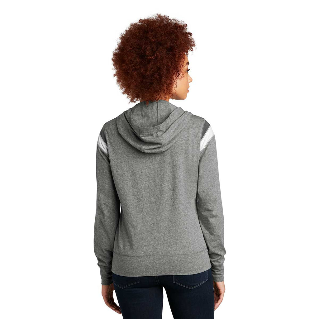 New Era Women's Shadow Grey Heather/Graphite/White Heritage Blend Varsity Hoodie