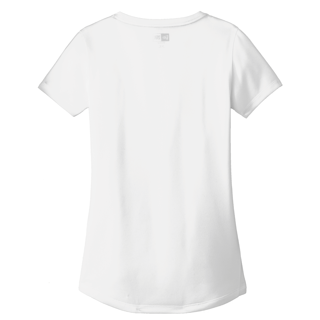 New Era Women's White Solid Series Performance Scoop Tee