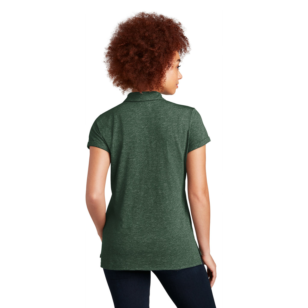 New Era Women's Dark Green Twist Slub Polo