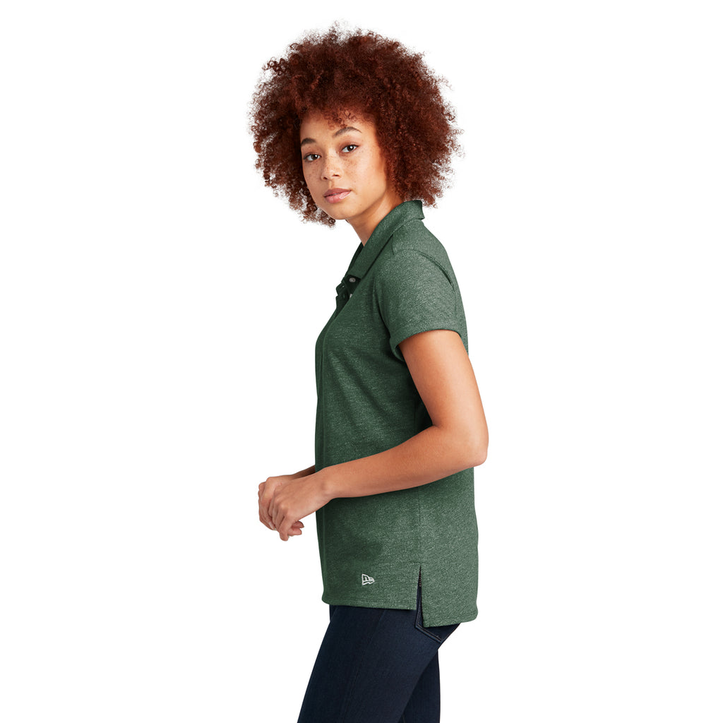 New Era Women's Dark Green Twist Slub Polo