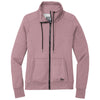 New Era Women's Dusty Mauve Heather Performance Terry Full-Zip Cowl