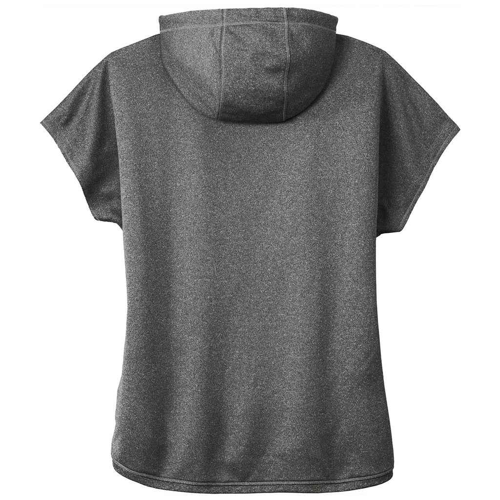 New Era Women's Graphite Heather Performance Terry Short Sleeve Hoodie