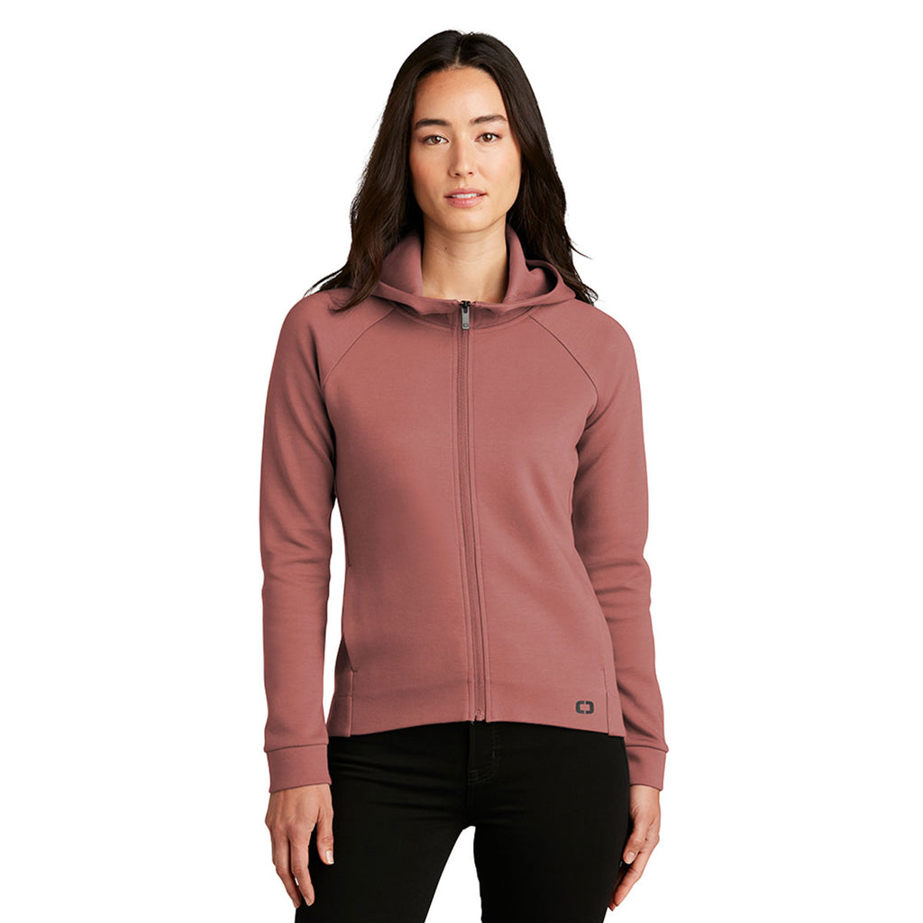 OGIO Women's Deep Rose Bolt Full Zip Hoodie