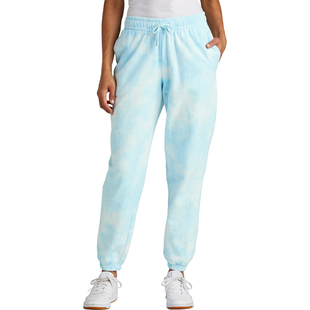 Port & Company Women's Glacier Beach Wash Cloud Tie-Dye Sweatpant