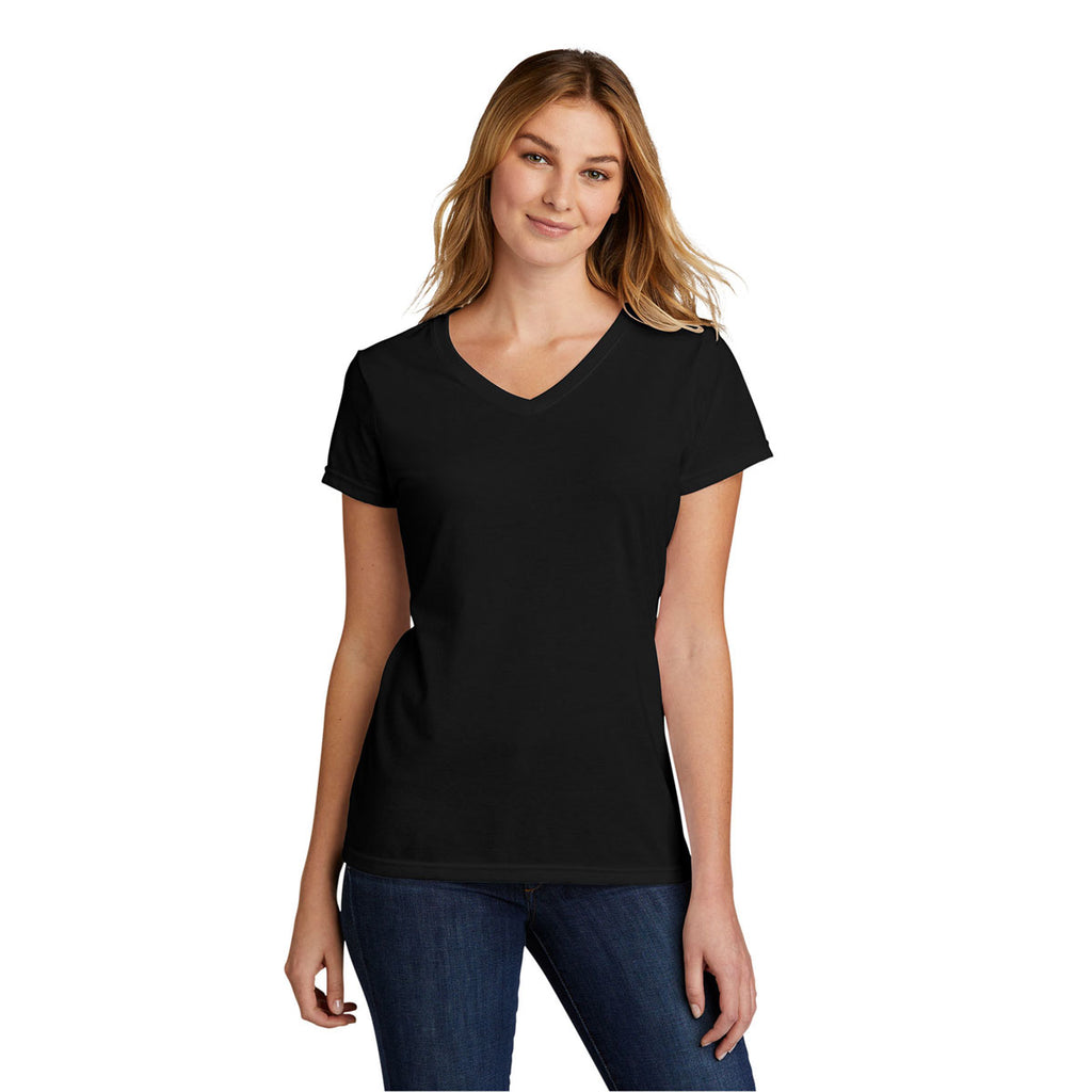 Port & Company Women's Black Tri-Blend V-Neck Tee