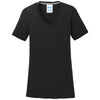 Port & Company Women's Jet Black Performance Blend V-Neck Tee