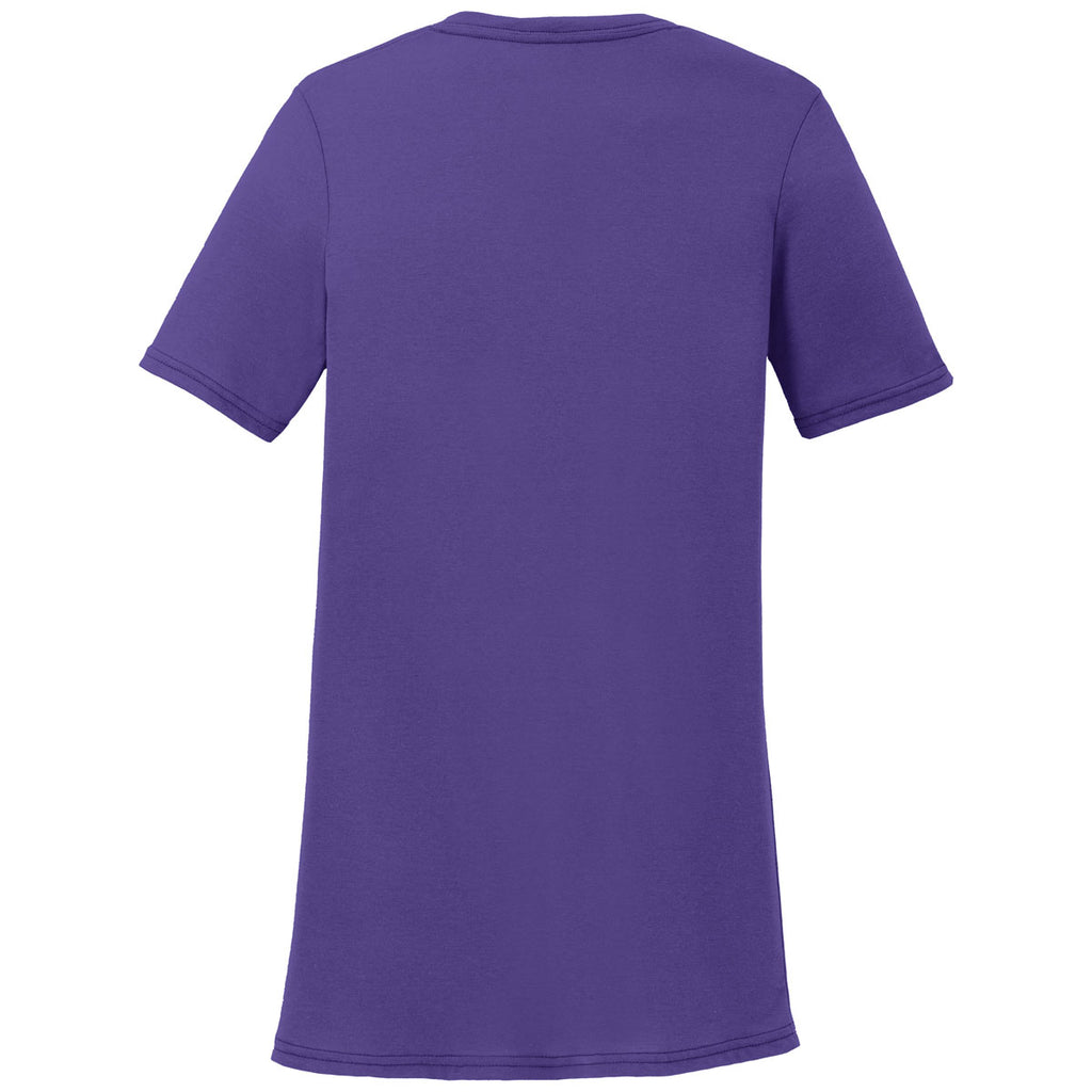 Port & Company Women's Purple Performance Blend V-Neck Tee