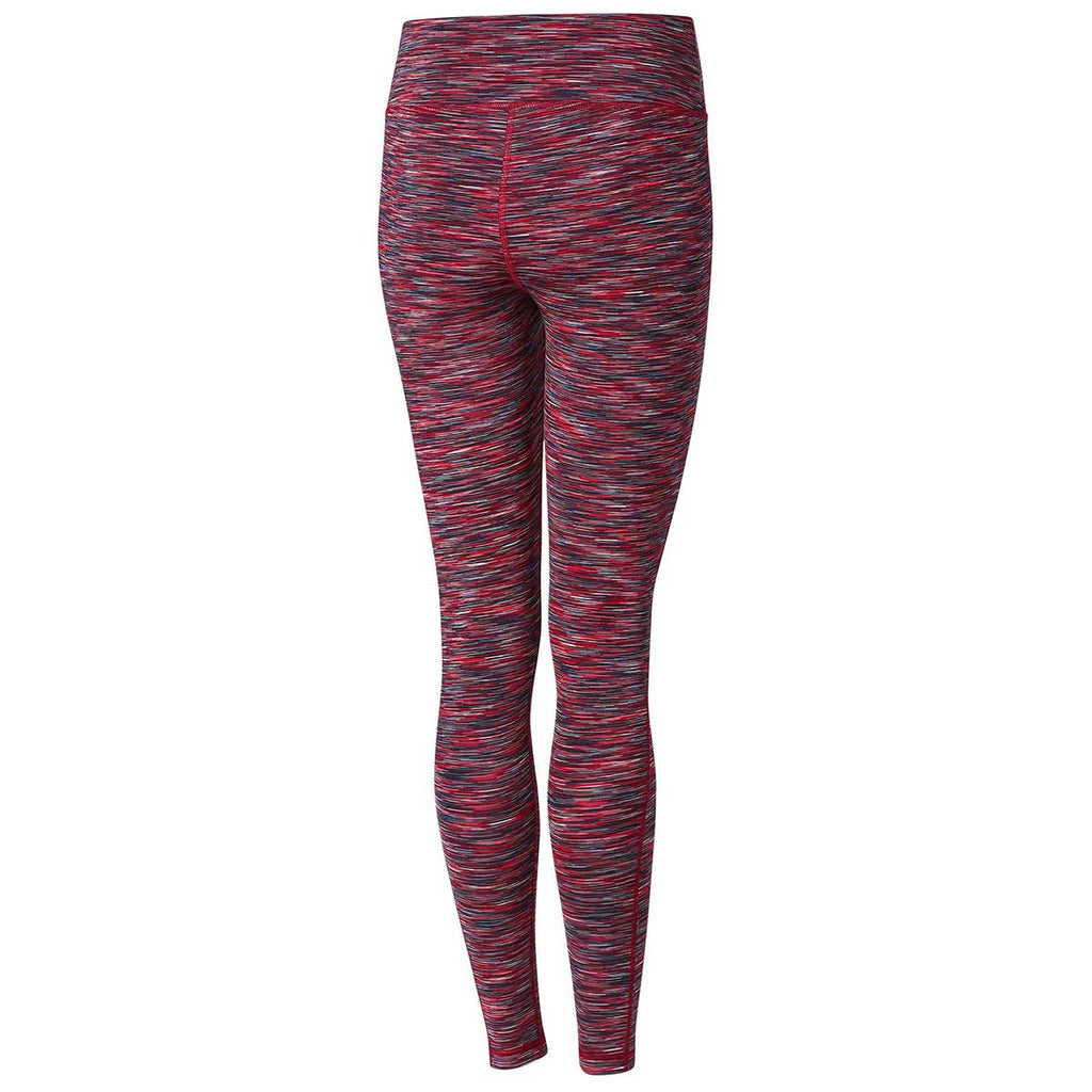 Clique Women's Deep Red Bolt Active Spacedye Legging