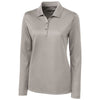 Clique Women's Silver Long Sleeve Ice Pique Polo