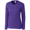 Clique Women's College Purple Heather Long Sleeve Phoenix Tee