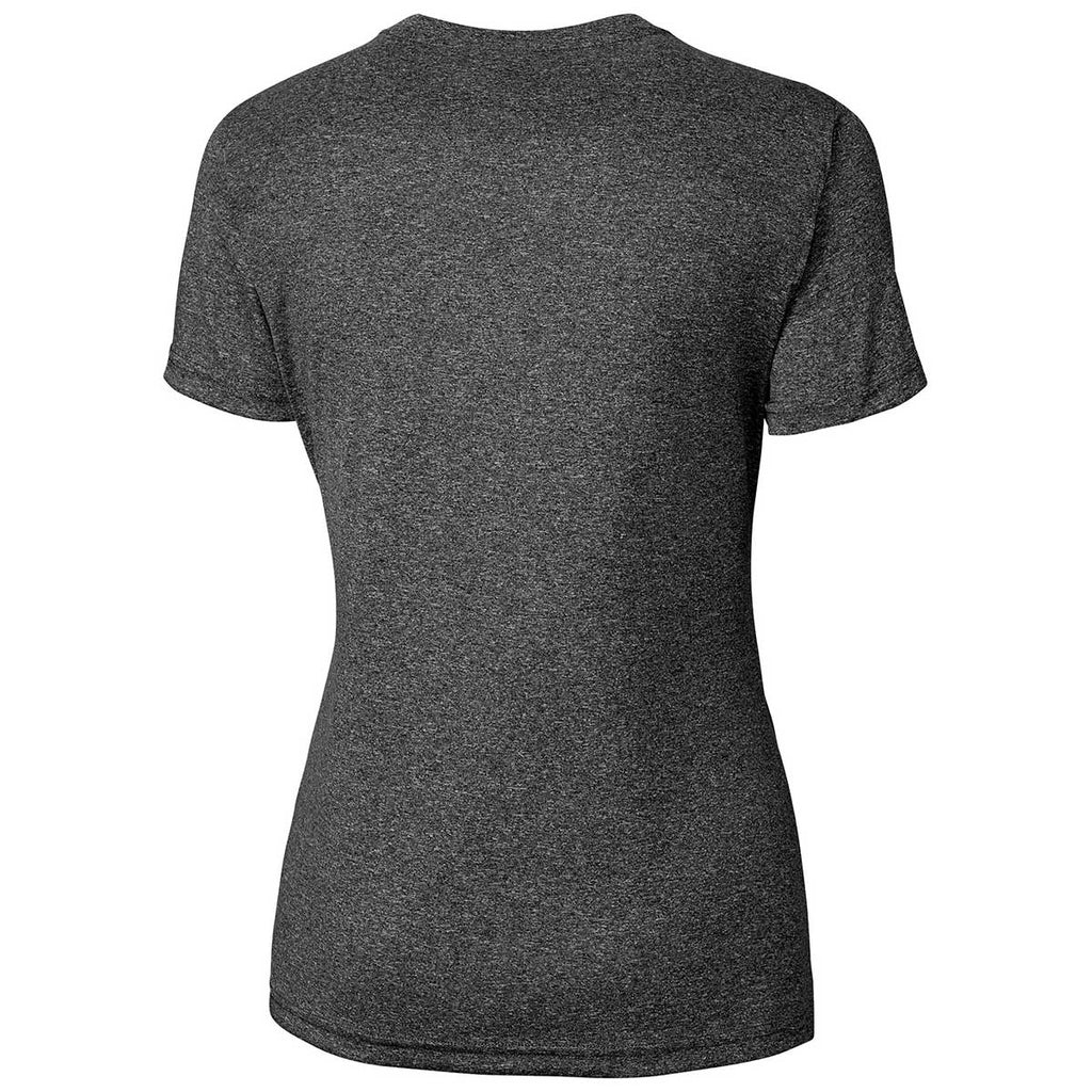 Clique Women's Black Heather Charge Active Tee