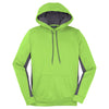 Sport-Tek Women's Lime Shock/Dark Smoke Grey Sport-Wick Fleece Colorblock Hooded Pullover