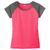 Sport-Tek Women's Pink Raspberry Heather-On-Heather Contender Scoop Neck Tee