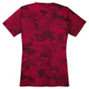 Sport-Tek Women's Deep Red CamoHex V-Neck Tee