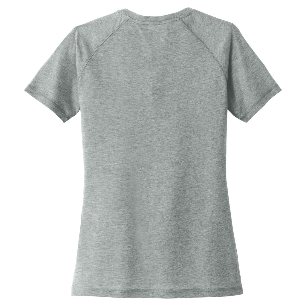 Sport-Tek Women's Dark Grey Heather PosiCharge Tri-Blend Scoop Neck Tee