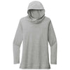 Sport-Tek Women's Light Grey Heather Posicharge Tri-Blend Wicking Long Sleeve Hoodie