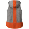 Sport-Tek Women's Deep Orange/Dark Grey Heather PosiCharge Tri-Blend Wicking Draft Hoodie Tank