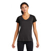 Sport-Tek Women's Black Heather/Black Endeavor Short Sleeve Tee