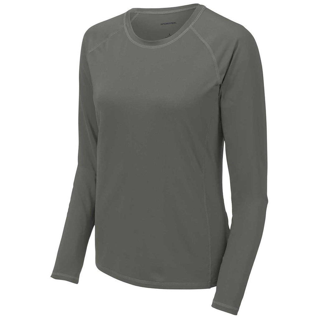 Sport-Tek Women's Dark Smoke Grey Long Sleeve Rashguard Tee