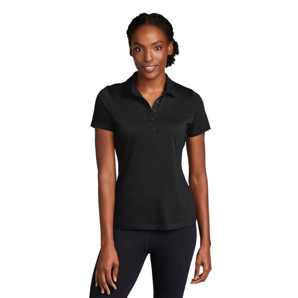 Sport-Tek Women's Black PosiCharge Strive Polo