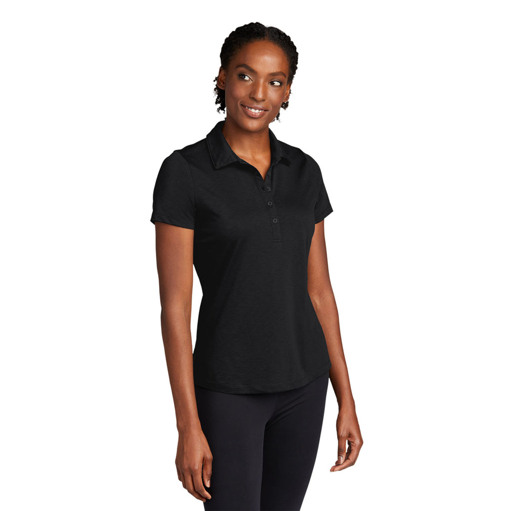 Sport-Tek Women's Black PosiCharge Strive Polo