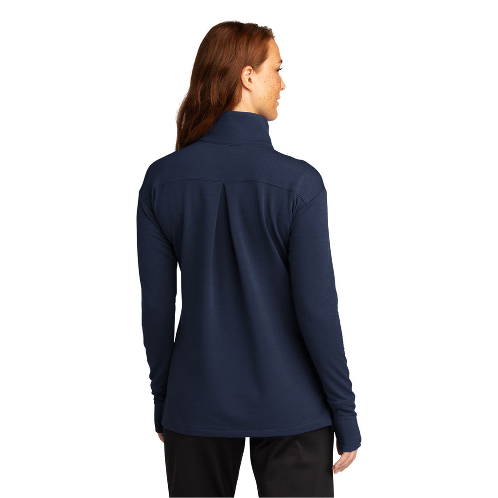 Sport-Tek Women's True Navy Sport-Wick Flex Fleece 1/4-Zip