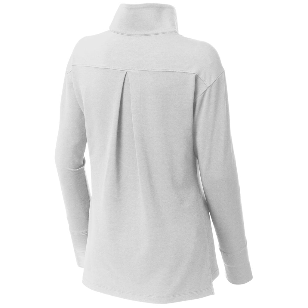 Sport-Tek Women's White Sport-Wick Flex Fleece 1/4-Zip