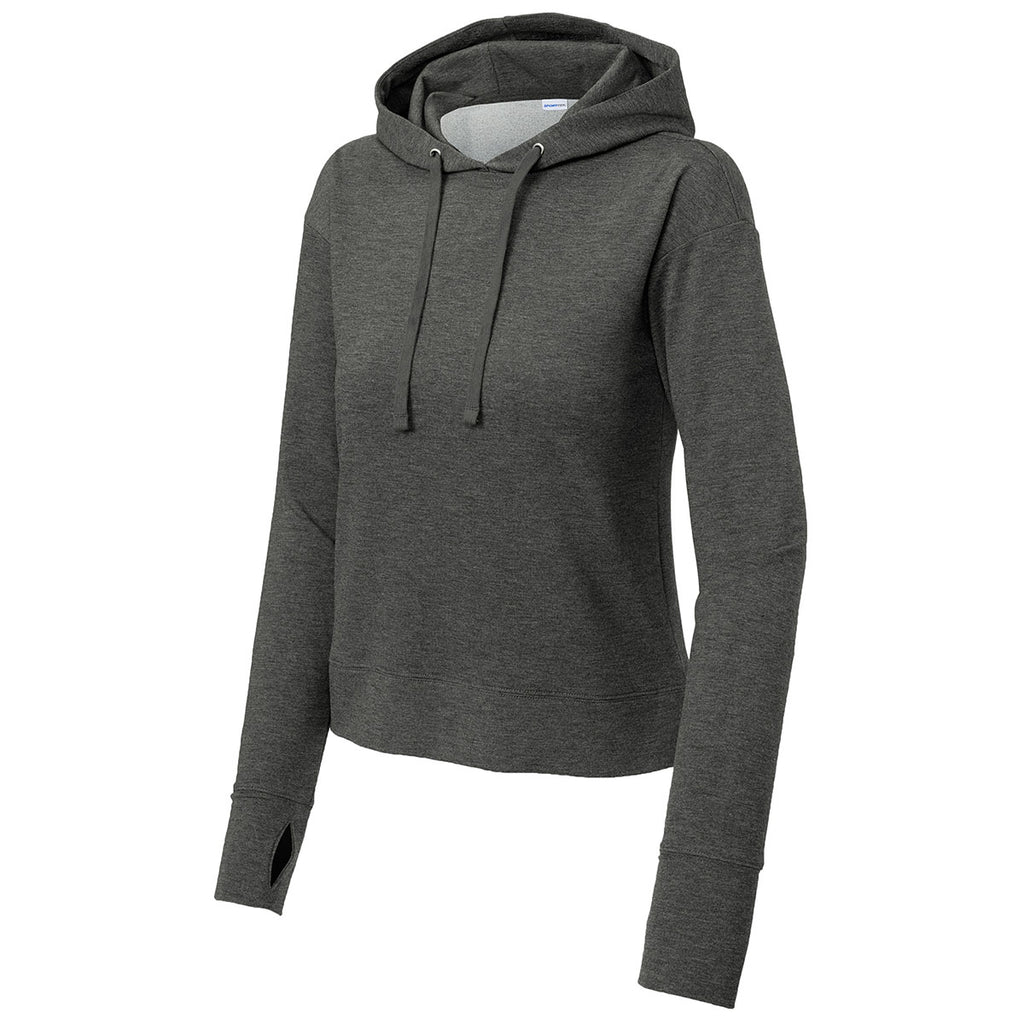 Sport-Tek Women's Dark Grey Heather Sport-Wick Flex Fleece Pullover Hoodie