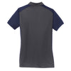 Sport-Tek Women's Iron Grey/True Navy Colorblock Micropique Sport-Wick Polo