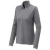 Sport-Tek Women's Grey Heather Exchange 1.5 Long Sleeve Half Zip