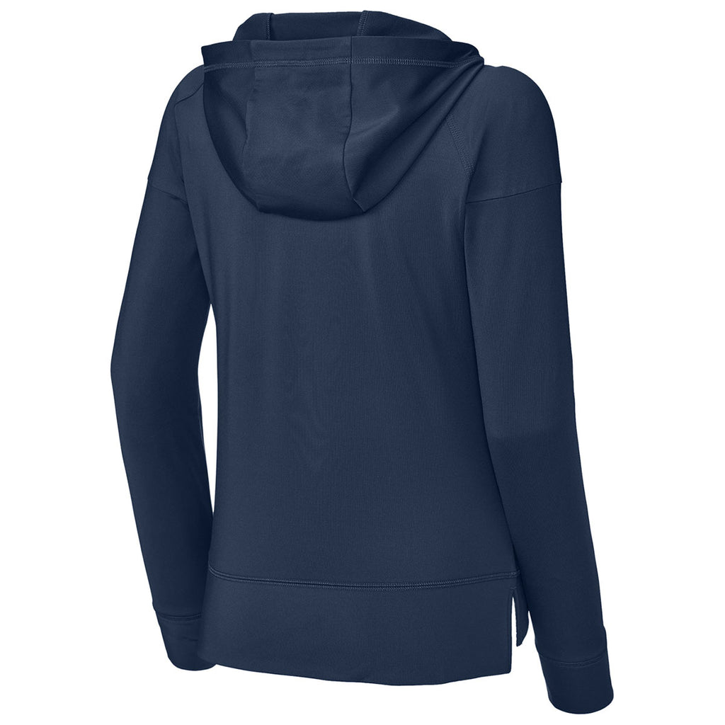 Sport-Tek Women's True Navy Sport-Wick Stretch 1/2-Zip Hoodie