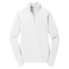 Sport-Tek Women's White Sport-Wick Textured 1/4-Zip Pullover