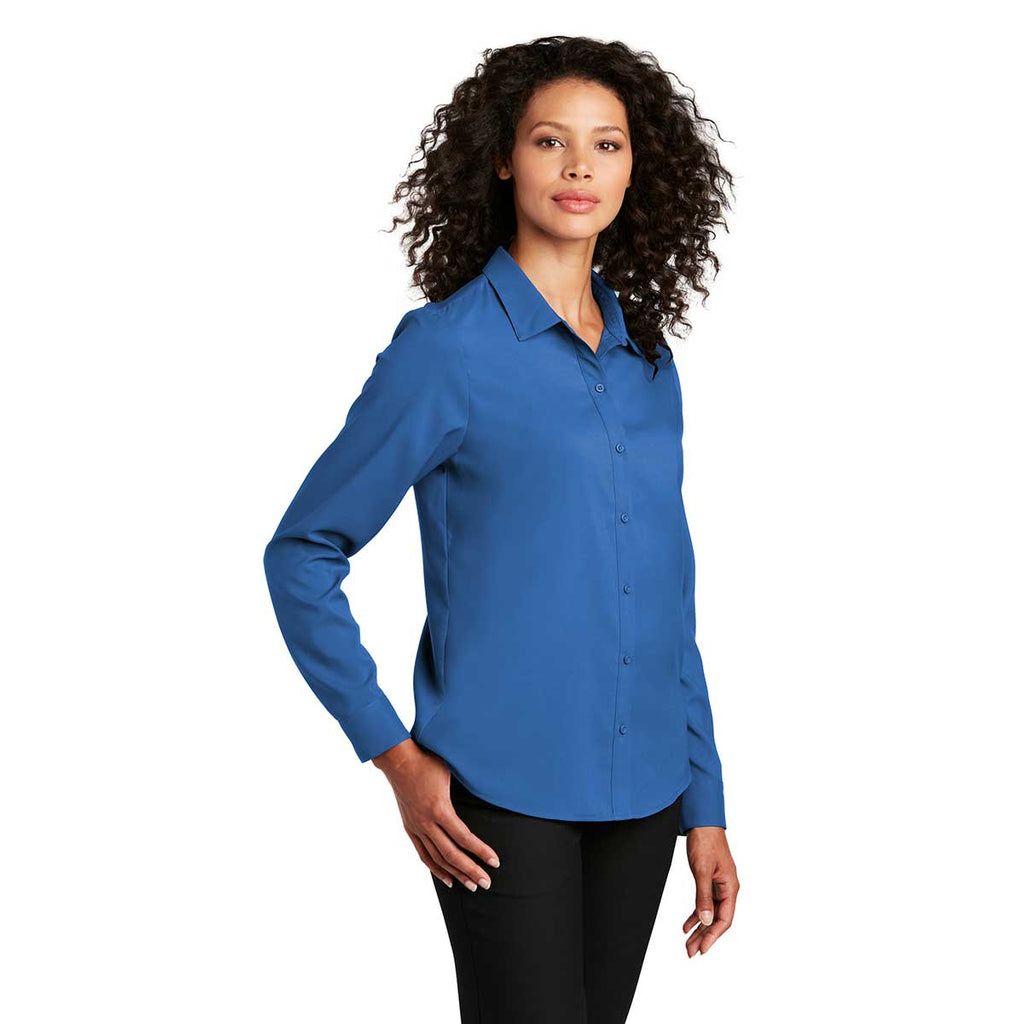 Port Authority Women's True Blue Long Sleeve Performance Staff Shirt