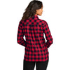 Port Authority Women's Red/Black Buffalo Check Plaid Flannel Shirt