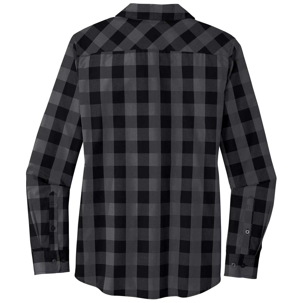 Port Authority Women's Black Everyday Plaid Shirt