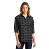 Port Authority Women's Black Everyday Plaid Shirt