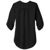 Port Authority Women's Black 3/4-Sleeve Tunic Blouse