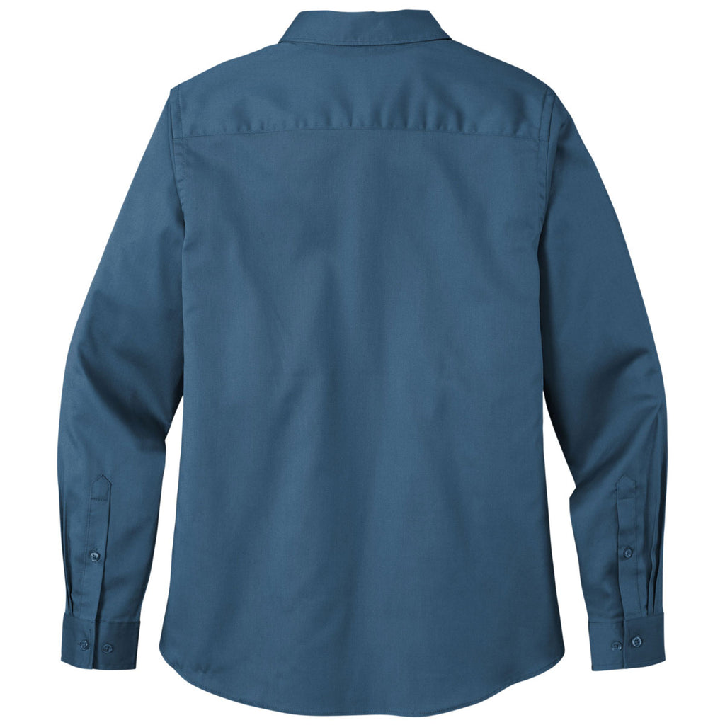 Port Authority Women's Regatta Blue Long Sleeve SuperPro React