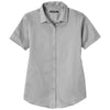 Port Authority Women's Gusty Grey Short Sleeve SuperPro React Twill Shirt