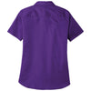 Port Authority Women's Purple Short Sleeve SuperPro React Twill Shirt