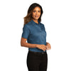 Port Authority Women's Regatta Blue Short Sleeve SuperPro React Twill Shirt