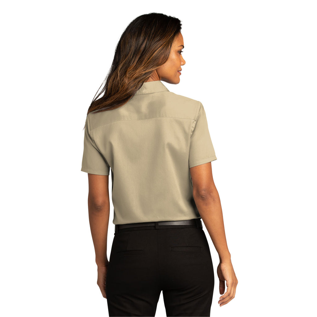 Port Authority Women's Wheat Short Sleeve SuperPro React Twill Shirt