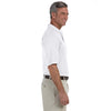 Harriton Men's White Tall 6 oz. Ringspun Cotton Pique Short-Sleeve Polo