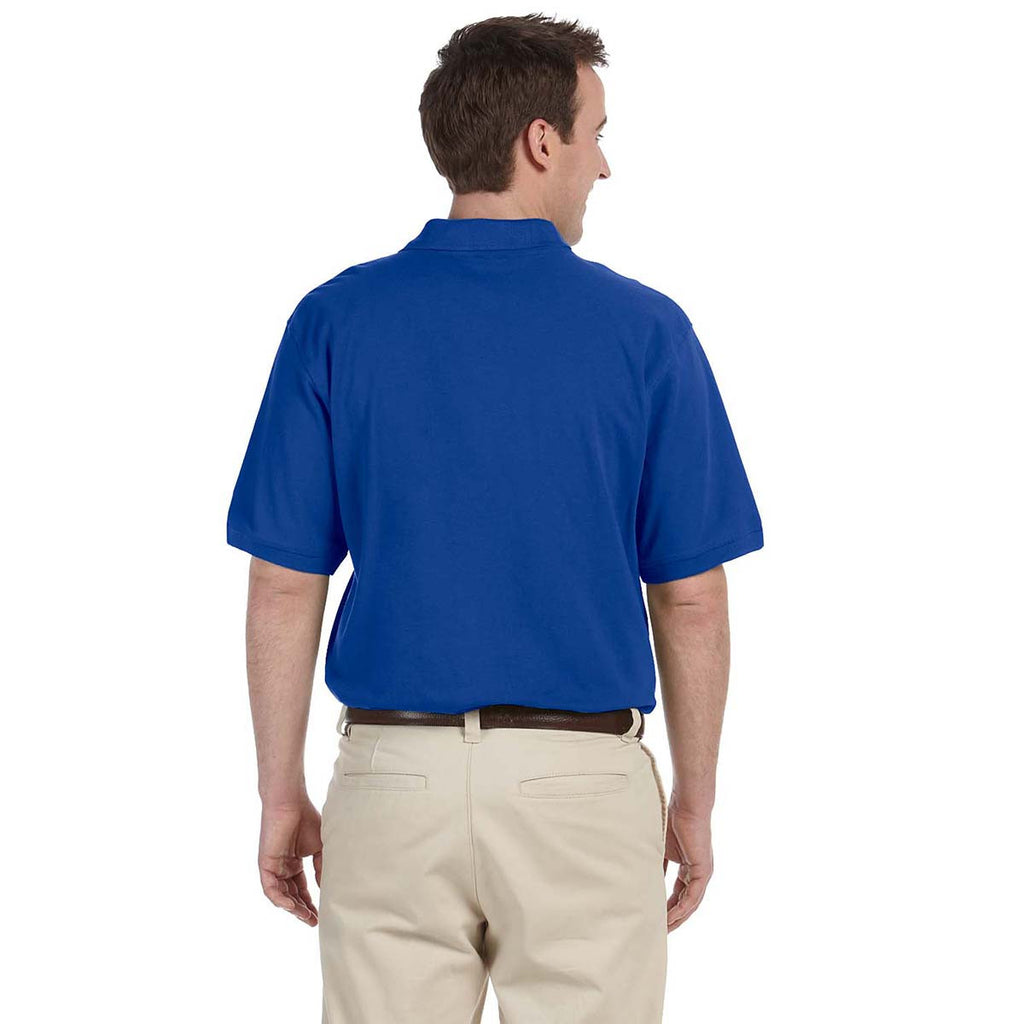 Harriton Men's True Royal 5.6 oz. Tall Easy Blend Polo