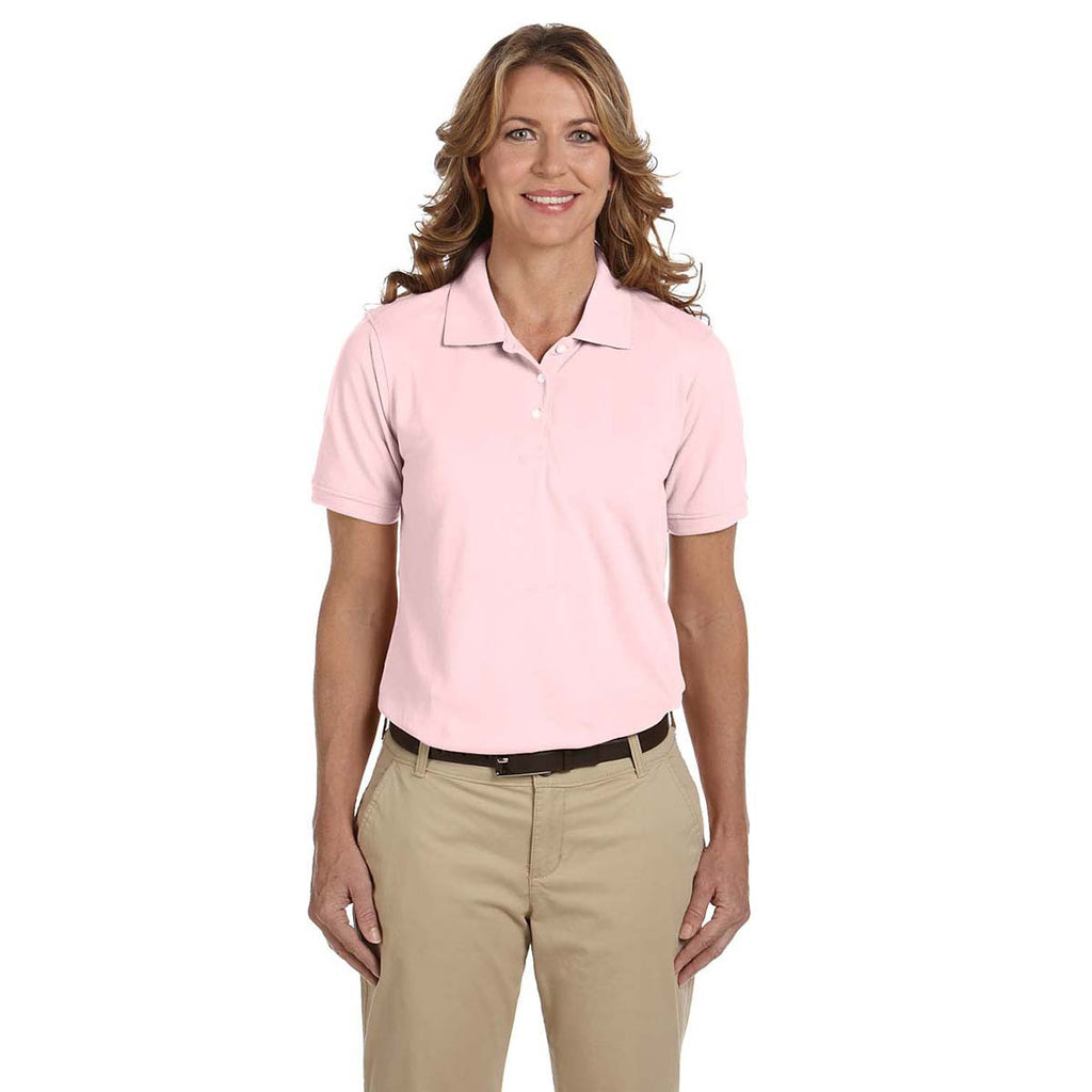 Harriton Women's Blush 5.6 oz. Easy Blend Polo