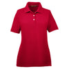 Harriton Women's Red 5.6 oz. Easy Blend Polo