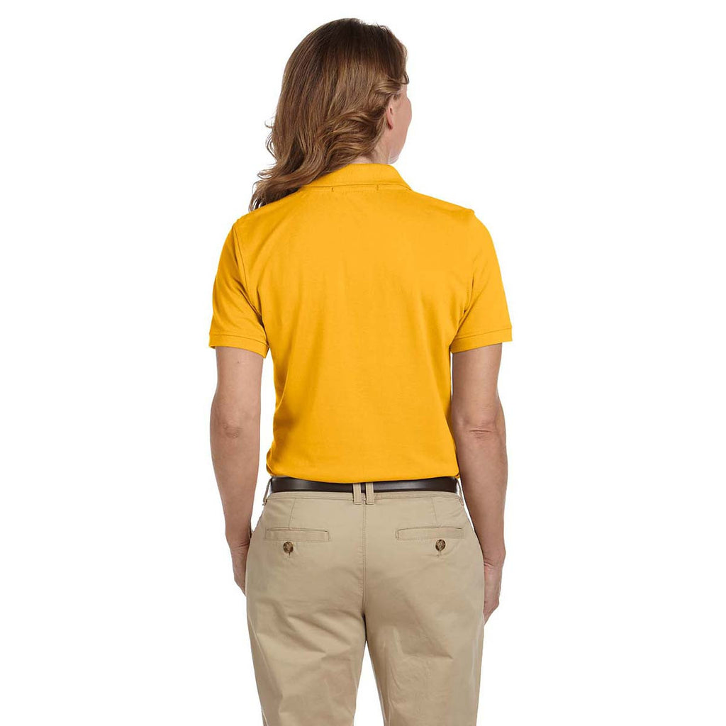 Harriton Women's Sunray Yellow 5.6 oz. Easy Blend Polo