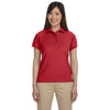 Harriton Women's Red 5 oz. Blend-Tek Polo