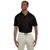 Harriton Men's Black 4 oz. Polytech Polo