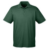 Harriton Men's Dark Green 4 oz. Polytech Polo